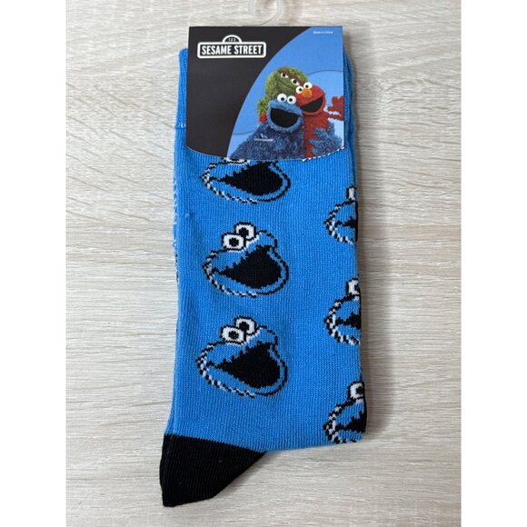 Cookie Monster Socks Crazy Fun Graphic Novelty Dad Gift Wacky Silly Odd Cool Men - Picture 1 of 4